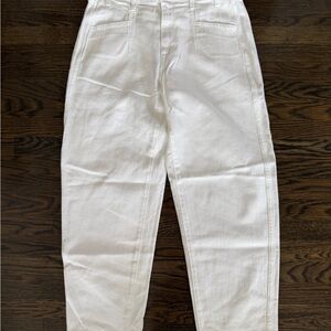 AYR The Beat White Barrel Jeans